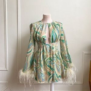 Alice McCall Swan Lake Feather Mini Dress